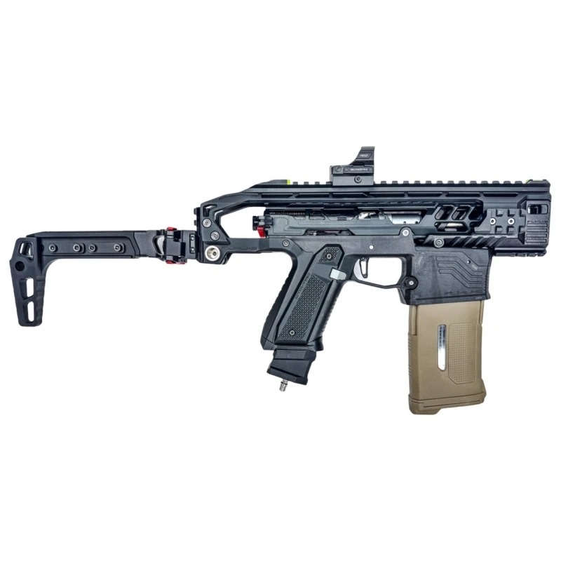 CTM Culata 5" rail CNC TwinFold Adjustable RIS - Negra