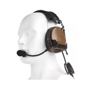Auriculares TAC-SKY Comtac III almohadillas silicona - Coyote