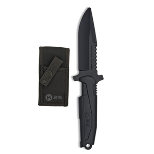 Cuchillo Goma K25 con Funda 32463 - Negro
