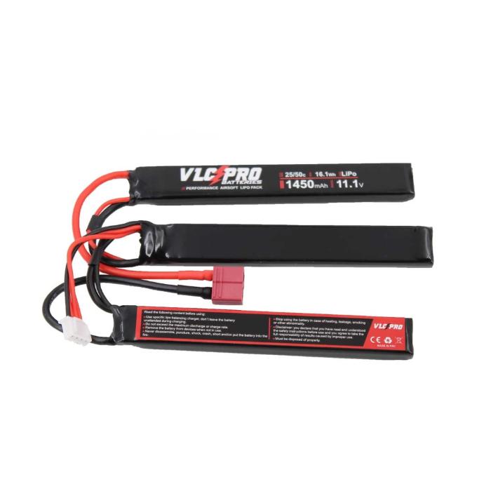 BATERIA VLC PRO LIPO 11.1V 1450MAH 25C/50C 3 STICK T-DEAN NEGRA