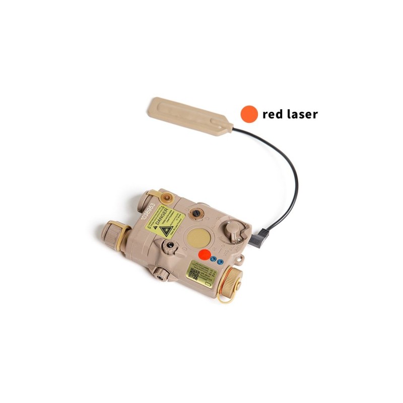 AN/PEQ-15 LED+LASER ROJO +IR DARK EARTH FMA