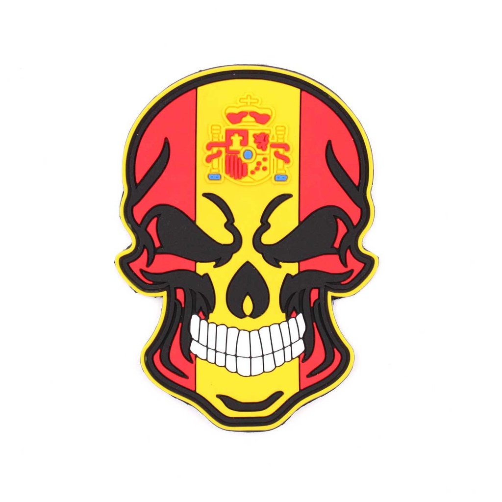 PARCHE IMMORTAL PVC 3D CALAVERA ESPAÑA COLOR