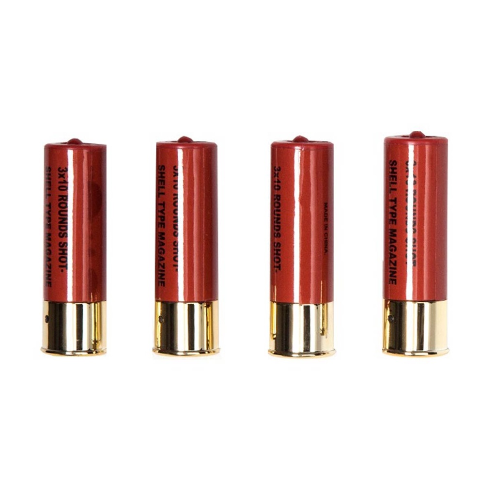 Pack 4PCS CARTUCHOS ESCOPETA ASG 30RDS ROJO