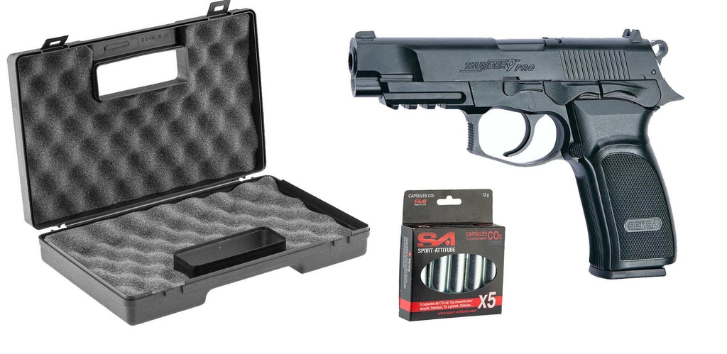 Pack de pistola CO₂ ASG Bersa- + maletín ABS + 5