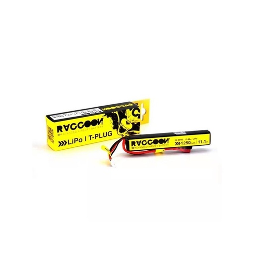 [a3402] Bateria LiPo Raccoon Pro 1250mah 11.1v 25-50C Tdean Nunchuck