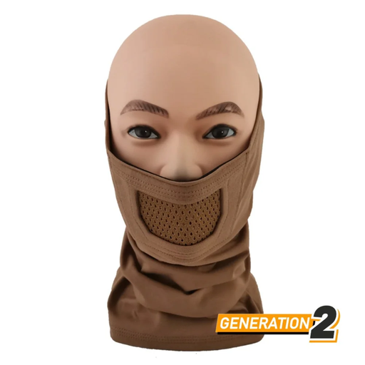 [a30006] Balaclava Face Warrior Plus - Cygnus - Coyote Brown