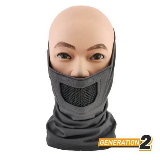 [a3010] Balaclava Face Warrior Plus - Cygnus - Wolf Gray