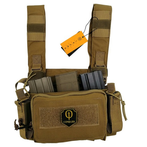 [103224] Chaleco Conquer Micro Chest Rig - Coyote Brown
