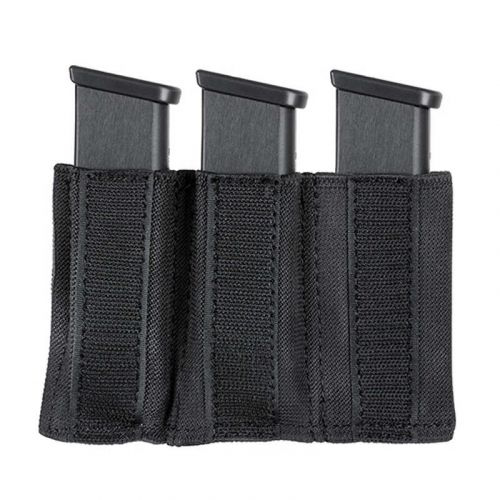 [INS03-PS] Pouch porta cargador insert elastico triple para pistola - Negro