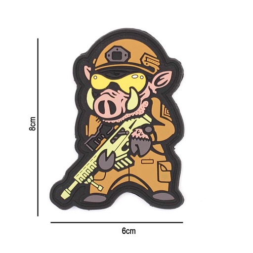 [IW-08351-CO] PARCHE IMMORTAL PVC 3D JABALI FUSIL COYOTE