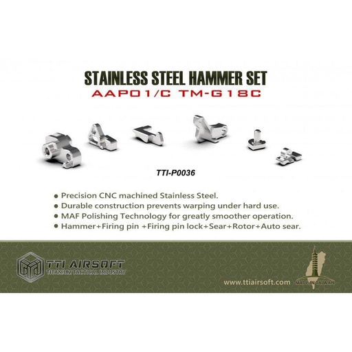 [TTI-P0036] TTI Stainless Steel hammer set for AAP-01 / G18c