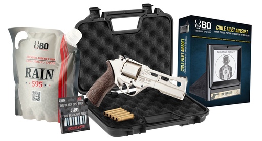 [PG1051] Pack de pistola CO₂ Chiappa RHINO 50DS + BB + diana + maletín
